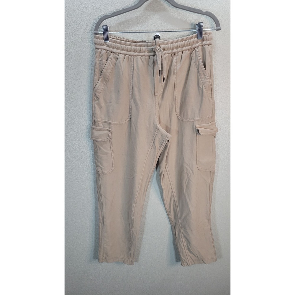 Athleta‎ Farallon Cargo Crop Pants Size 6 Beige Utility Jogger Hiking